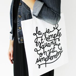 Tote bag La vie est simple – Image 2