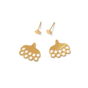 Dessous d'oreilles Ecailles dorés – Image 2