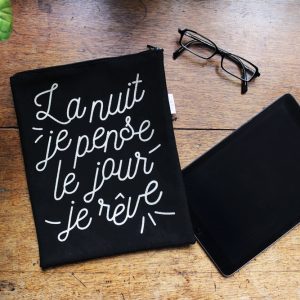 Pochette pour tablette La nuit je pense – Image 4
