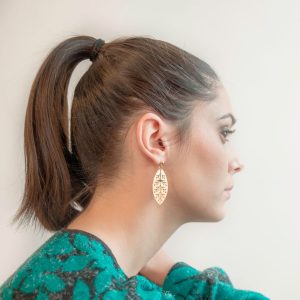 Boucles d'oreilles Nervures Dorées – Image 2