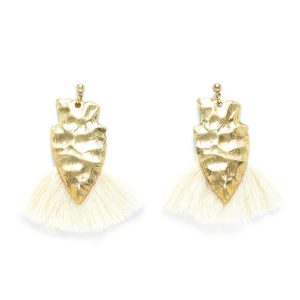 Boucles d’oreilles Alice Crème