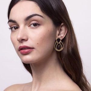 Boucles d’oreilles Gisele Noir – Image 2
