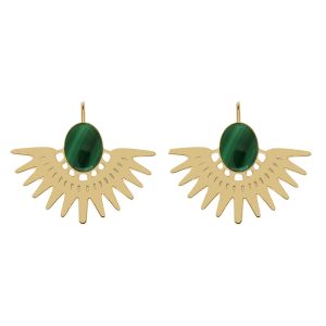 Boucles D'oreilles Cuzco Malachite
