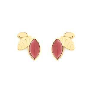 Boucles d'oreilles Alice Rhodonite