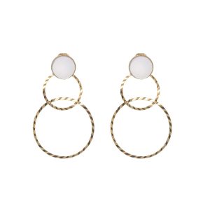 Boucles d'oreilles Double Anneaux Facettés