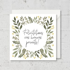 Carte de voeux Félicitations aux Heureux Parents