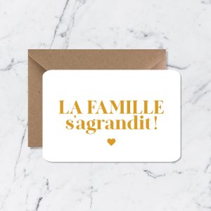 Carte de voeux La famille s'agrandit