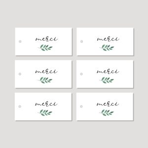 Lot de 6 Étiquettes Cadeaux Merci – Image 2