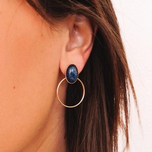 Boucles d'oreilles Carmen Lapis Lazuli – Image 2
