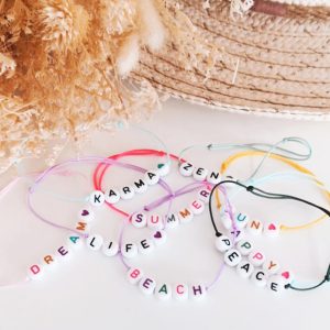 Bracelets à message - Arc-en-ciel