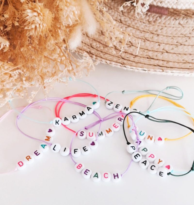 Bracelets à message - Arc-en-ciel
