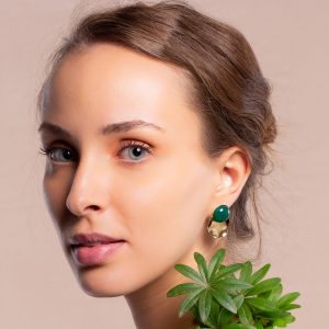 Boucles d’oreilles Musa Agate Verte – Image 2