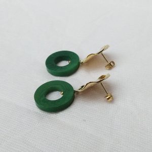 Boucles d’oreilles Marjolaine Vert – Image 2