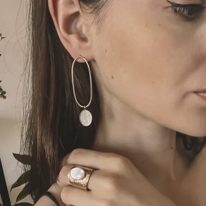 Boucles d'oreilles Elise Nacre