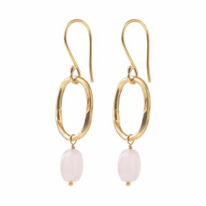 Boucles d'oreilles Graceful - Quartz Rose