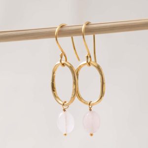 Boucles d'oreilles Graceful - Quartz Rose – Image 3