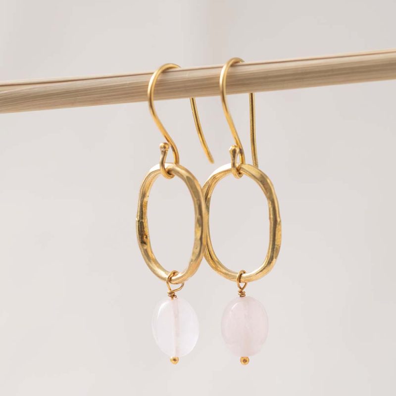 Boucles d'oreilles Graceful - Quartz Rose – Image 3