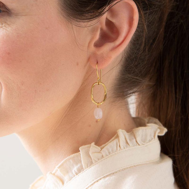 Boucles d'oreilles Graceful - Quartz Rose – Image 2