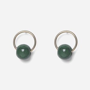 Boucles d'oreilles Perles Vertes