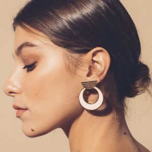 Boucles d'oreilles Zabou Ivoire