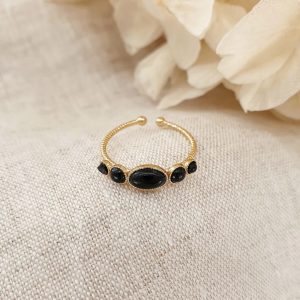 Bague Holly Agate Noire