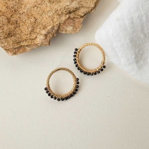 Boucles d'oreilles Candy Noir – Image 2