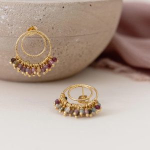 Boucles d'oreilles Groseilles Tourmalines