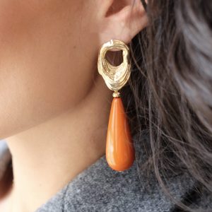 Boucles d'oreilles Charlize Terracotta – Image 2