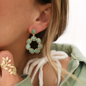 Boucles d'oreilles Mohana Amazonite