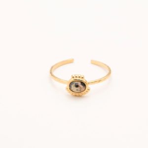 Bague Lunates - Jaspe Dalmatien