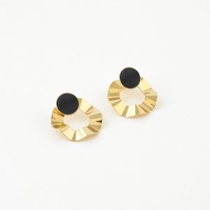 Boucles d'oreilles Paquita Agate Noir