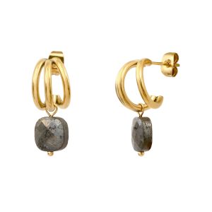 Boucles d'oreilles Safia Labradorite – Image 2