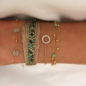 Bracelet Flore - Vert – Image 2
