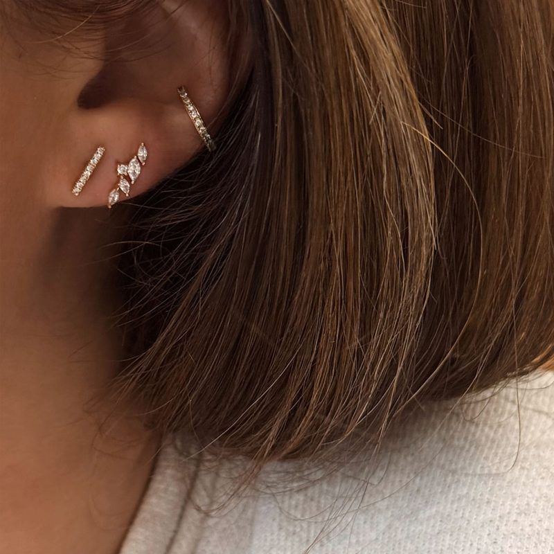 Boucles d'oreilles Barre